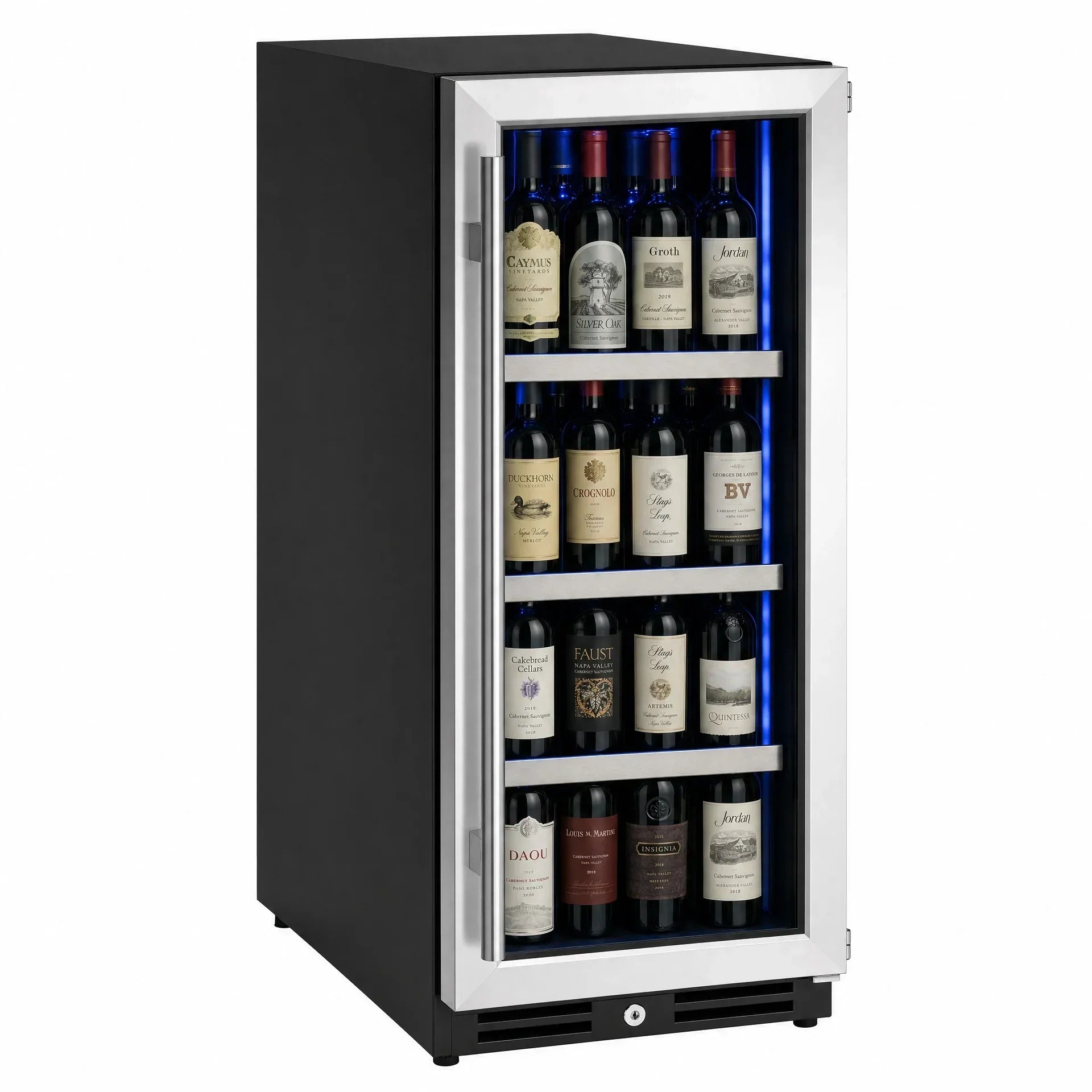 15" Wide Reserva Series Stainless Steel Right Hinge Beverage Center