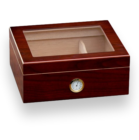 Prestige Chalet Glasstop 25-50 Cigar Desktop Humidors