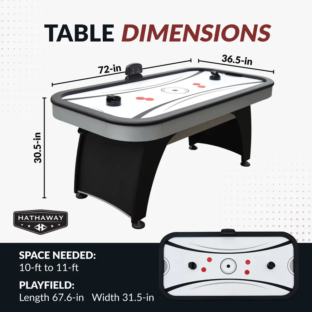 Hathaway Silverstreak 6-ft Air Hockey Table