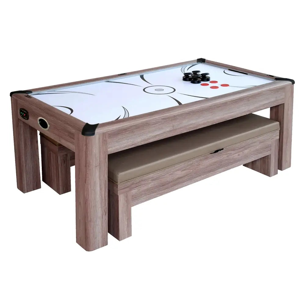 Hathaway Driftwood 7-ft Air Hockey Combo Table