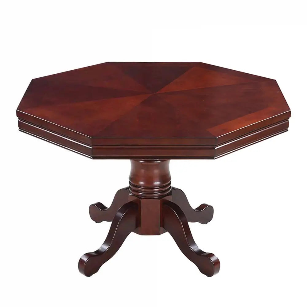 Kingston Walnut 3-in-1 Poker Table Set with 4 Chairs