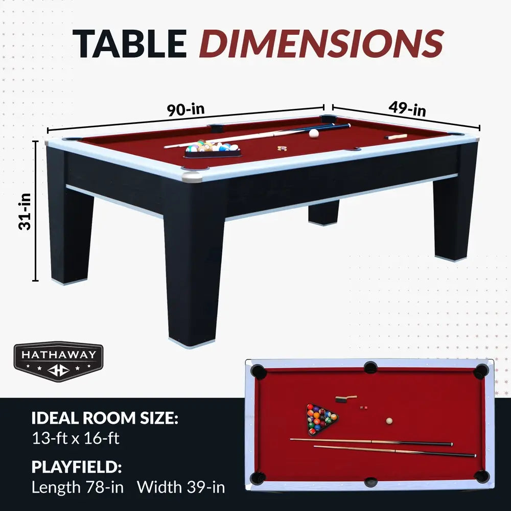 Hathaway Mirage 7.5-ft Pool Table – Modern Design