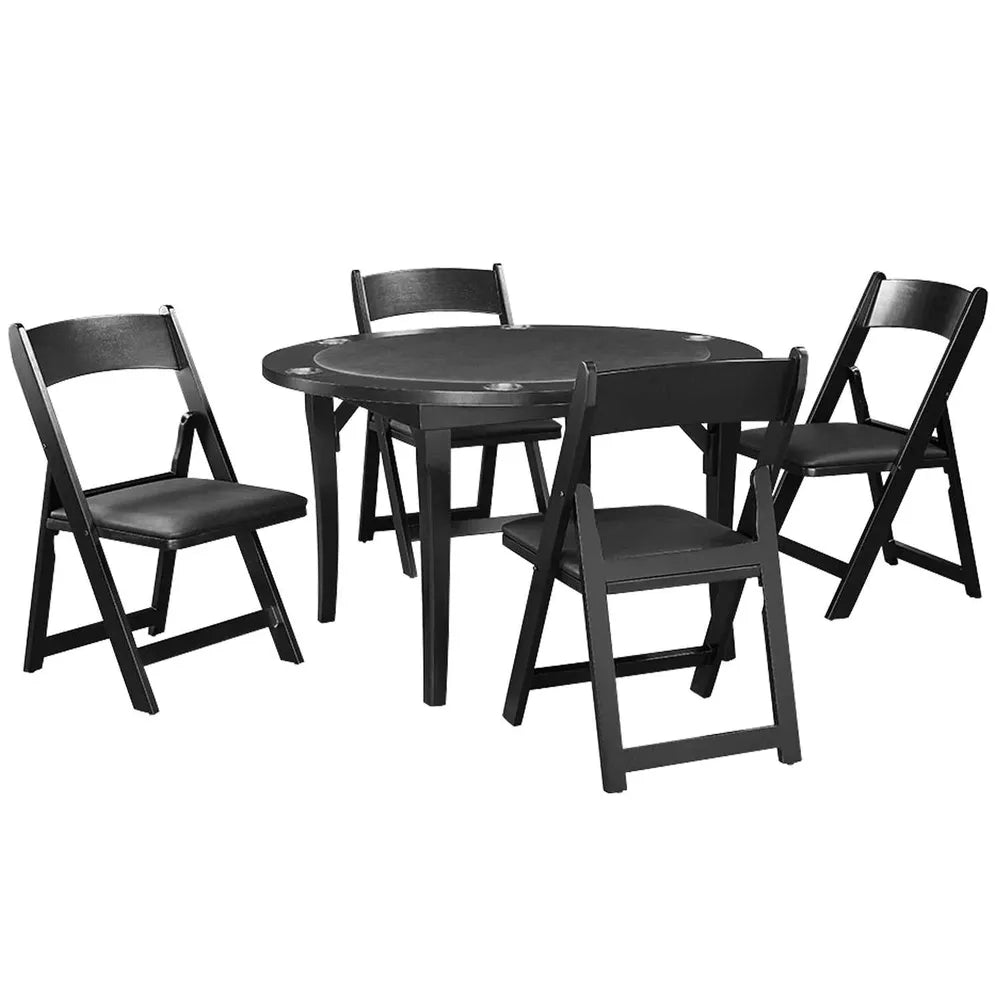 RAM Game Room FLDGTBL BLK 48" Round Poker Table