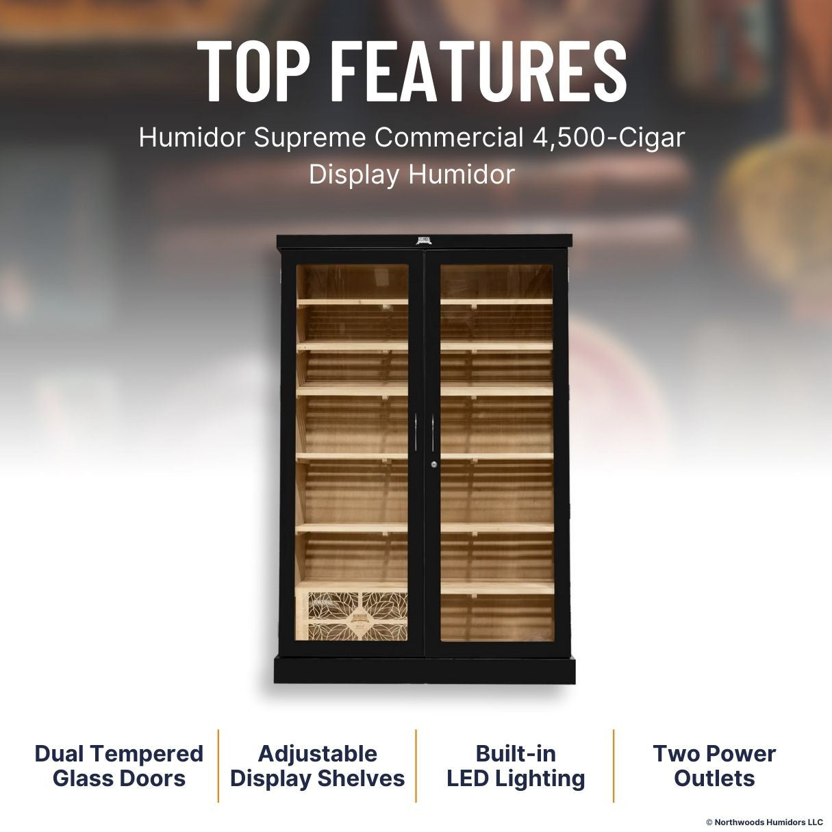 Humidor Supreme Commercial 4,500-Cigar Display Humidor
