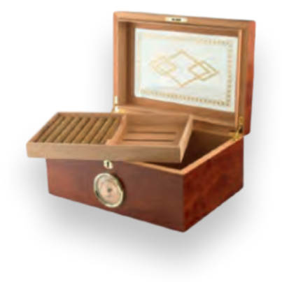 Humidor Supreme Bally II 100-Cigar Desktop Humidor - Mahogany