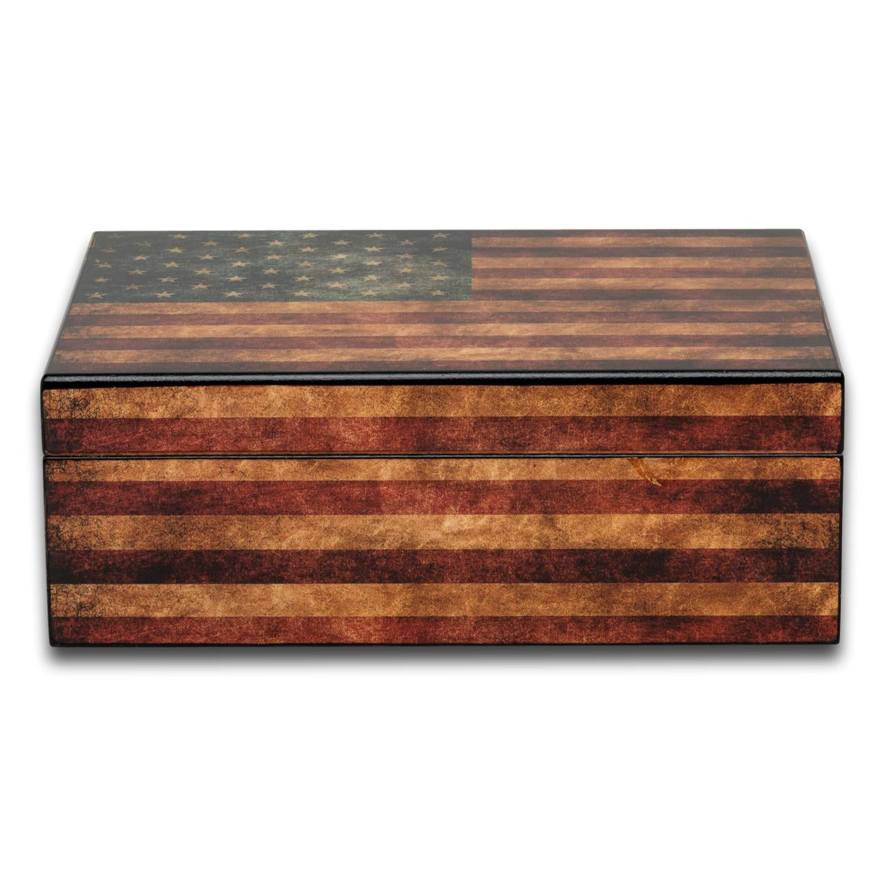 Humidor Supreme Old Glory Desktop Humidor - 25-50 Cigars