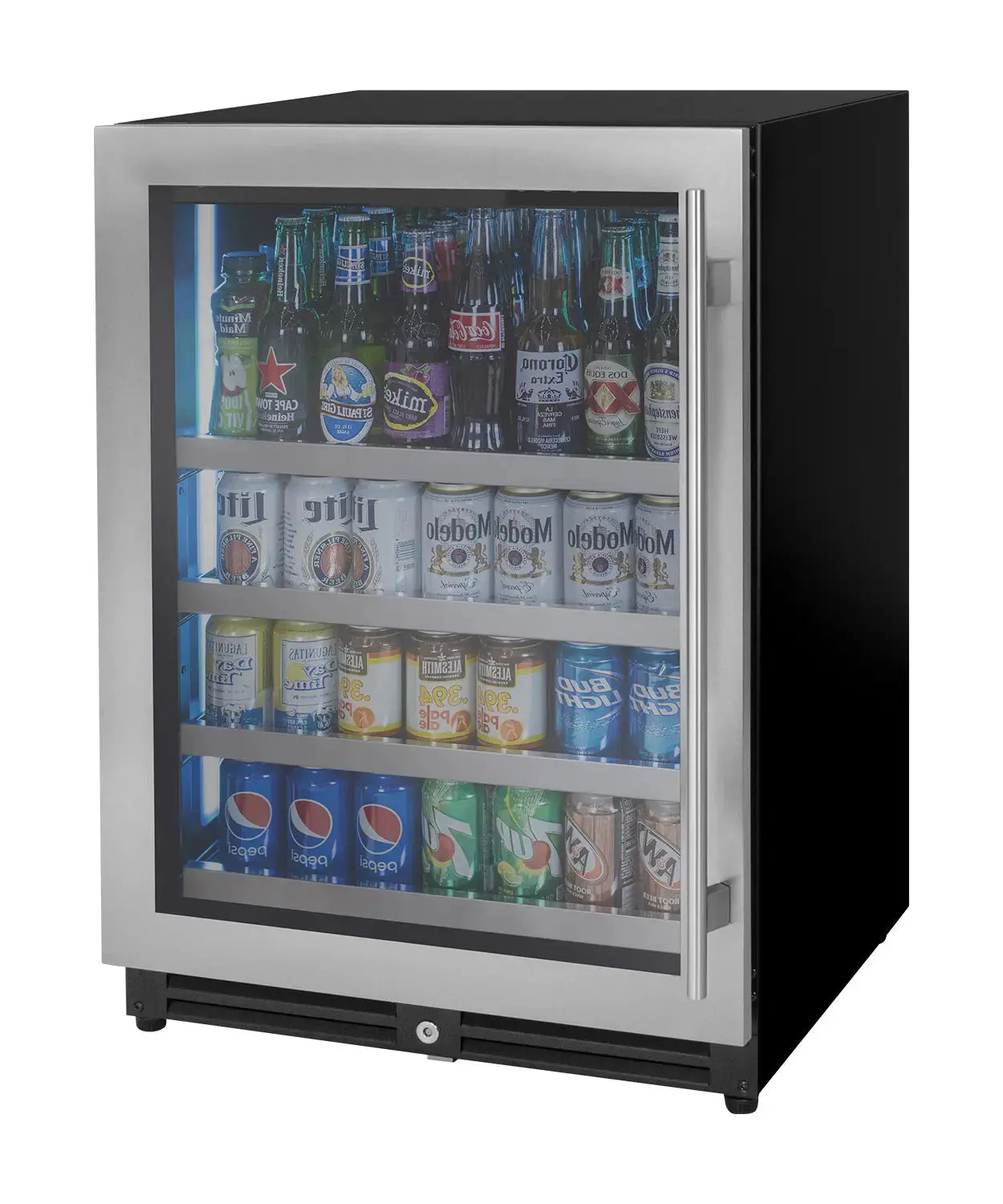 24" Wide Reserva Series Stainless Steel Left Hinge Beverage Center