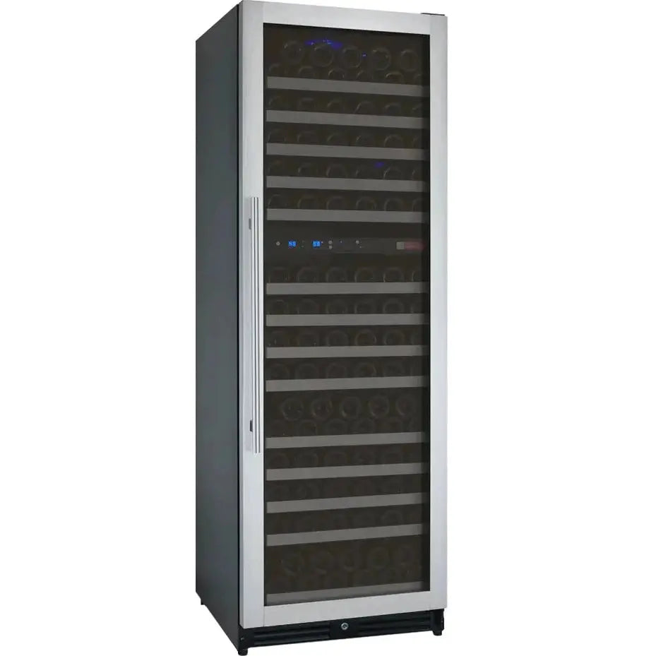 24" Wide FlexCount II Tru-Vino 172 Bottle Dual Zone Stainless Steel Left Hinge Wine Refrigerator