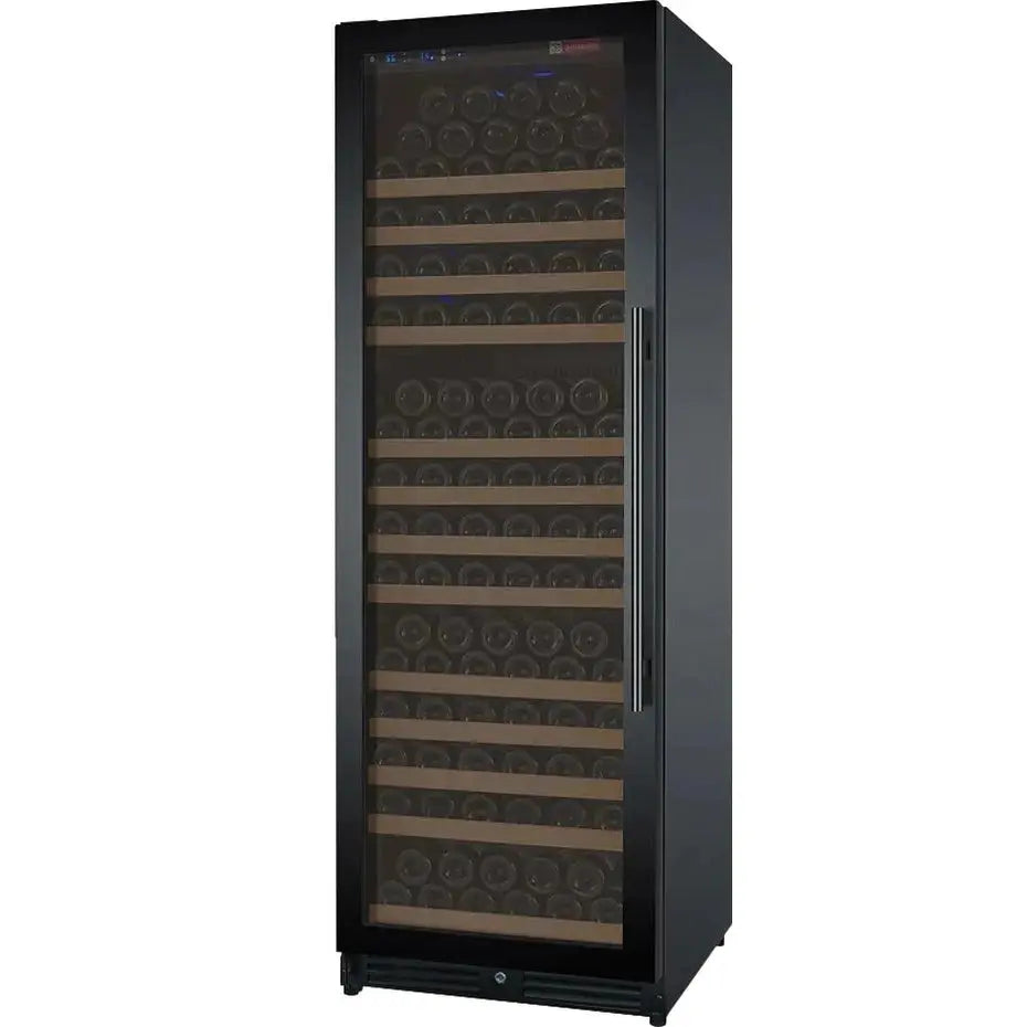24" Wide FlexCount II Tru-Vino 177 Bottle Single Zone Black Right Hinge Wine Refrigerator
