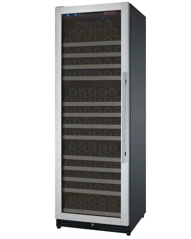 24" Wide FlexCount II Tru-Vino 177 Bottle Single Zone Stainless Steel Right Hinge Wine Refrigerator