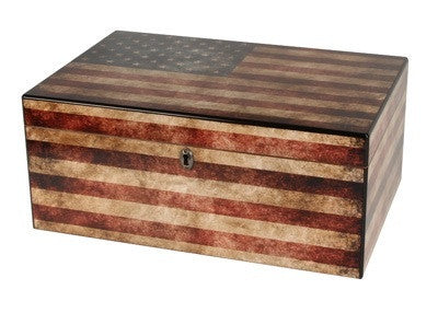 Humidor Supreme Old Glory Desktop Humidor - 100 Cigars